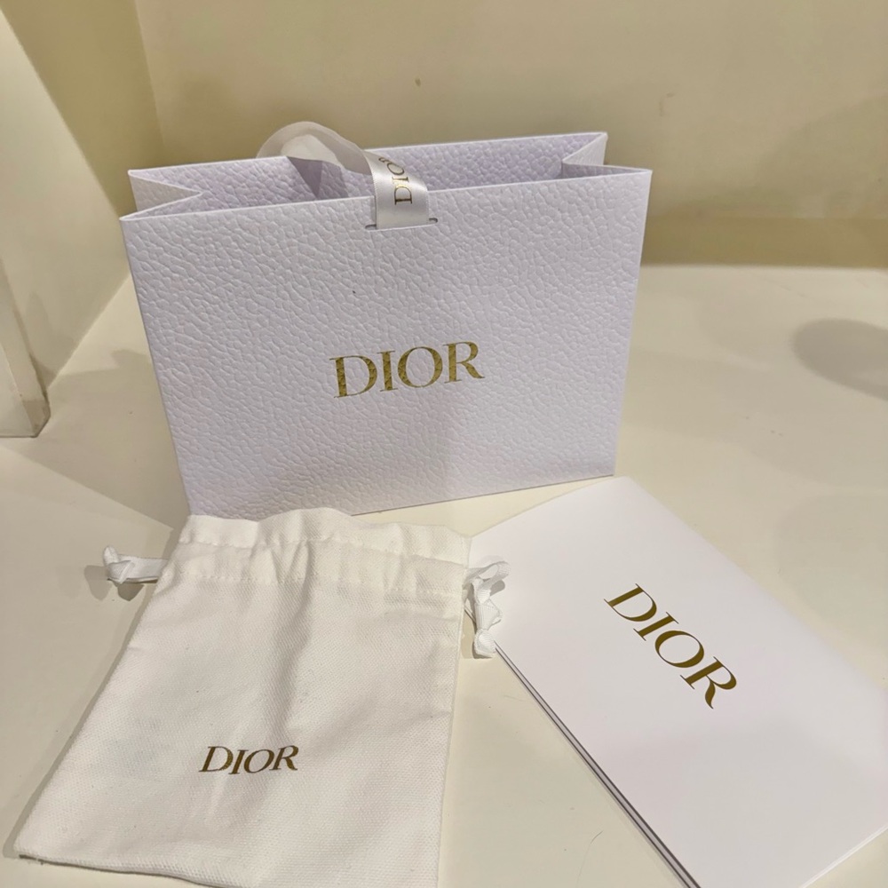 Dior White Luxury Bag with Gold Accents